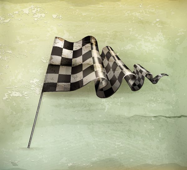 پرچم شطرنجی وکتور به سبک قدیمی