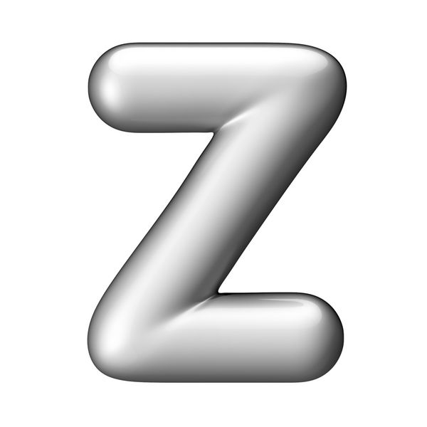حرف Z از الفبای گرد آلومینیومی یک مسیر قطع وجود دارد