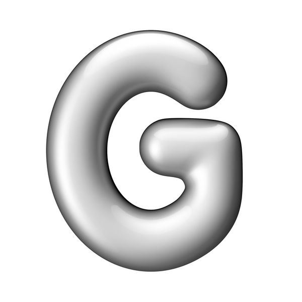 حرف G از الفبای گرد آلومینیومی یک مسیر قطع وجود دارد