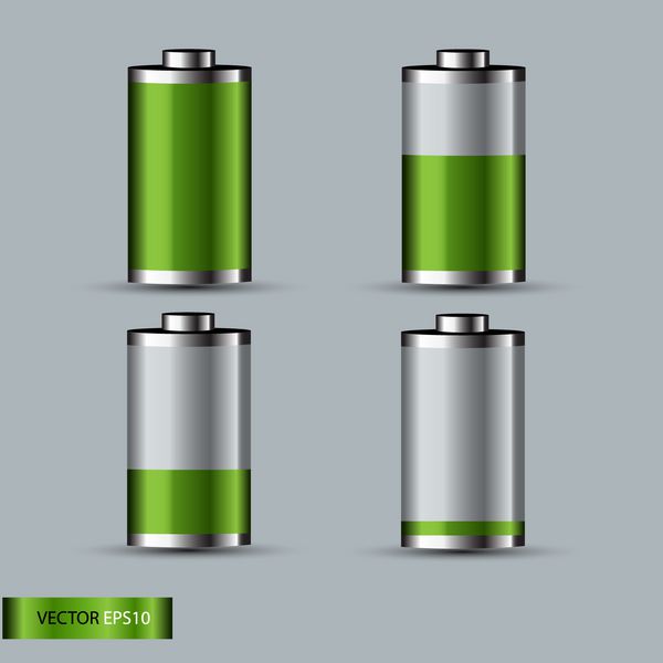 نمادهای باتری شفاف براق