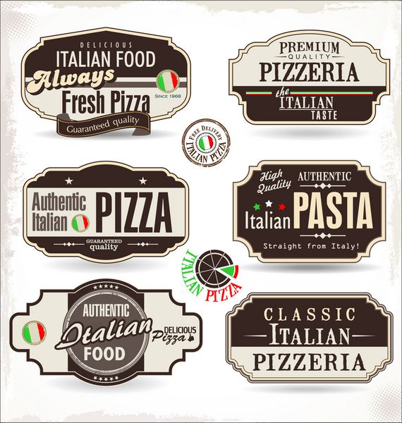 برچسب ها و نشان های پیتزا
