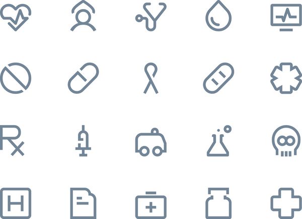نمادهای پزشکی و مراقبت های بهداشتی سری خط