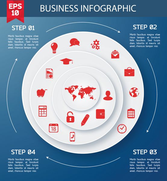 پس زمینه اینفوگرافیک کسب و کار مدرن الگو با فیلدهای متنی عناصر طراحی برای برنامه های کاربردی وب و موبایل
