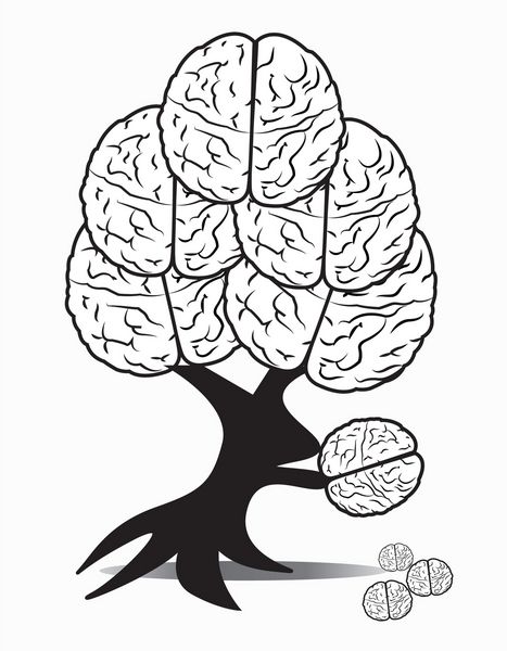 درختی که به شکل مغز رشد می کند