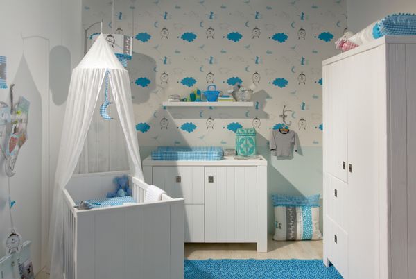 طراحی داخلی اتاق کودک به رنگ سفید