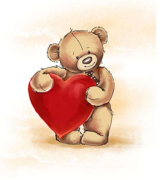 خرس عروسکی با قلب بزرگ