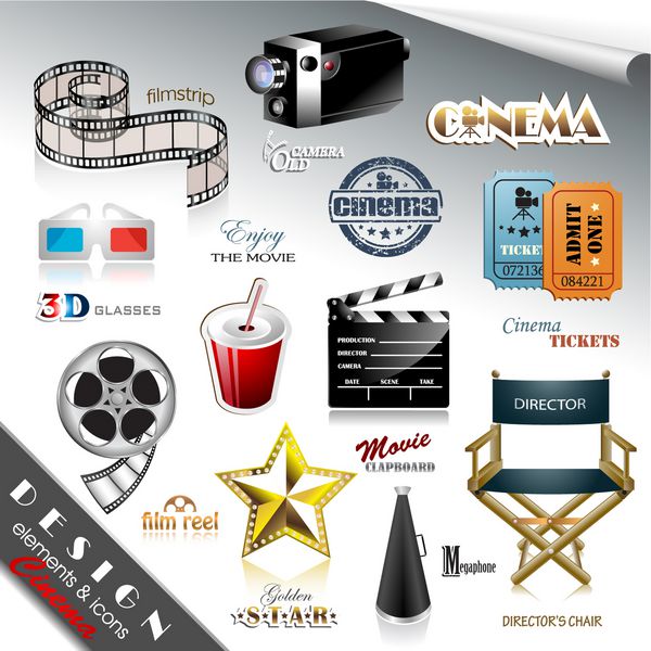 عناصر و نمادهای طراحی سینما