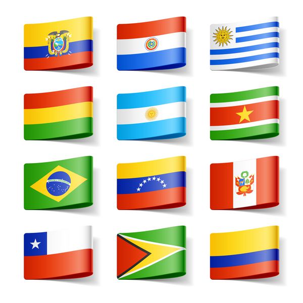 پرچم های جهان آمریکای جنوبی بردار