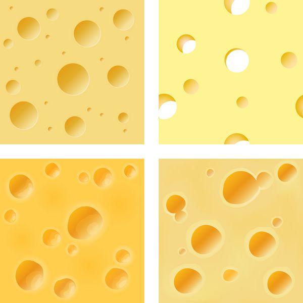 چندین الگوی بدون درز نشان دهنده سطح پنیر سخت است