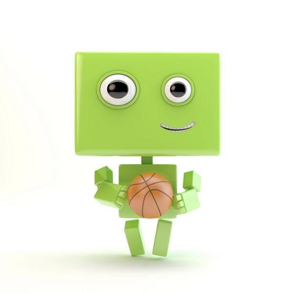 اسباب بازی رباتیک زیبا با توپ بسکتبال