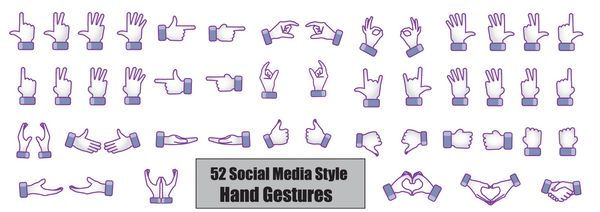 حرکات دست در سبک رسانه های اجتماعی مختلف نشانه های دست نمادهای دست - شمارش شمارش عشق مانند بهترین نشان دادن جهت اشتراک گذاری تکان دادن دست گرفتن دادن محافظت مبارزه اعتراض نگه داشتن معامله