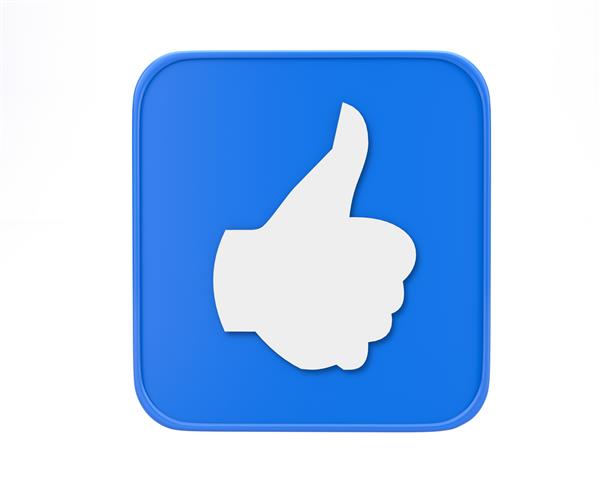 نشانگر ماوس به شکل دست انگشت شست مانند مرد به بالا اشتراک گذاری فیس بوک اشتراک گذاری خوب رسانه های اجتماعی تصویر نماد نماد سه بعدی دکمه