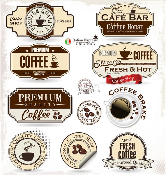 برچسب ها و نشان های قهوه