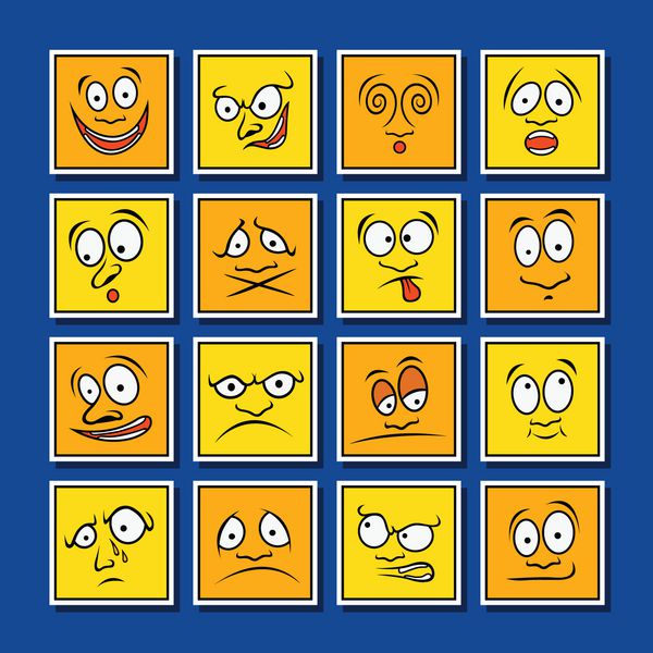 احساسات کارتونی زرد