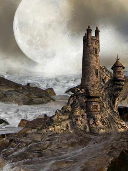 قلعه فوق العاده با امواج سنگ و ماه بزرگ