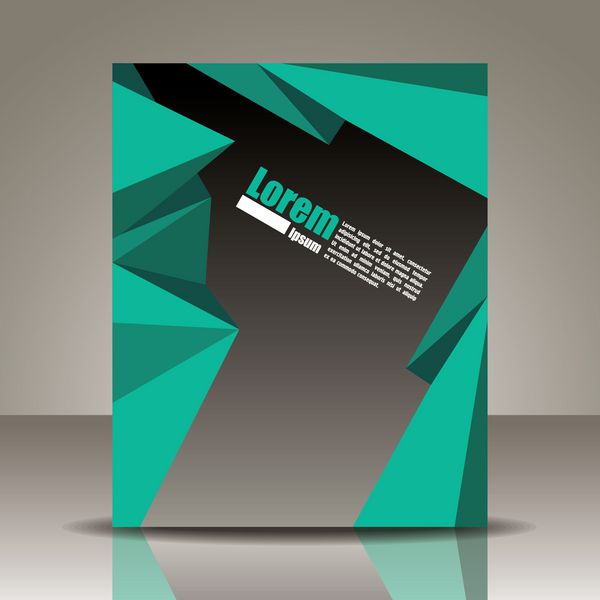 بروشور وکتور بروشور قالب پوستر جلد مجله مثلث چند ضلعی