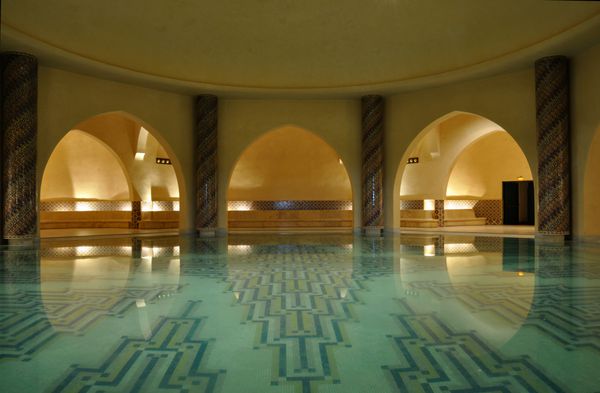 داخل یک حمام سنتی در مراکش آفریقا
