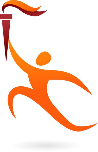 فیگور دونده با مشعل المپیک