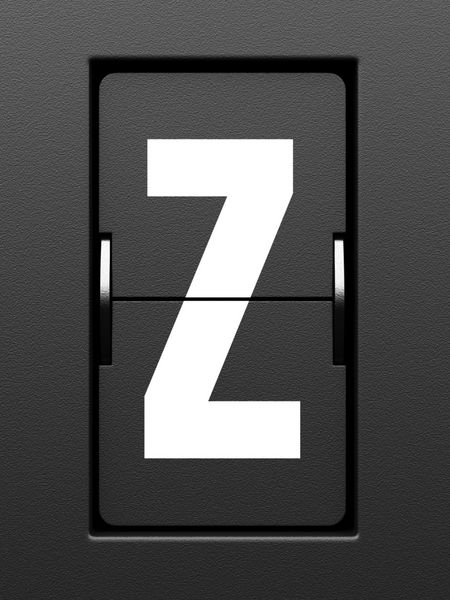 حرف Z از الفبای تابلوی امتیاز مکانیکی