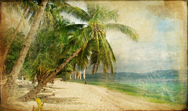 ساحل استوایی - تصویر سبک رترو