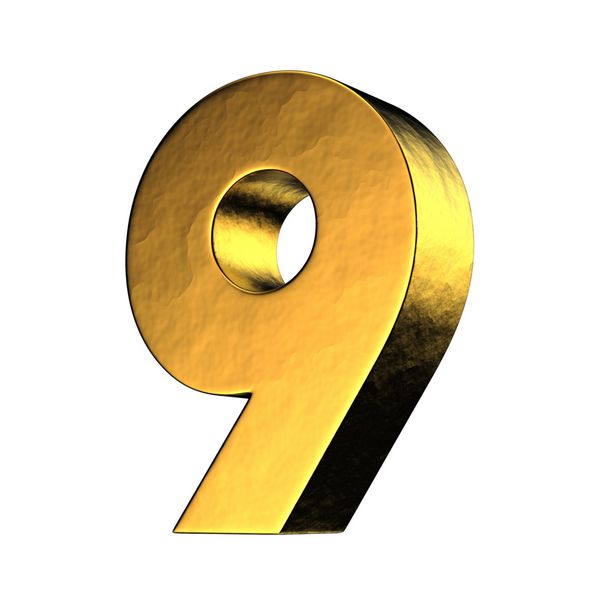 شماره 9 از الفبای جامد طلایی یک مسیر قطع وجود دارد