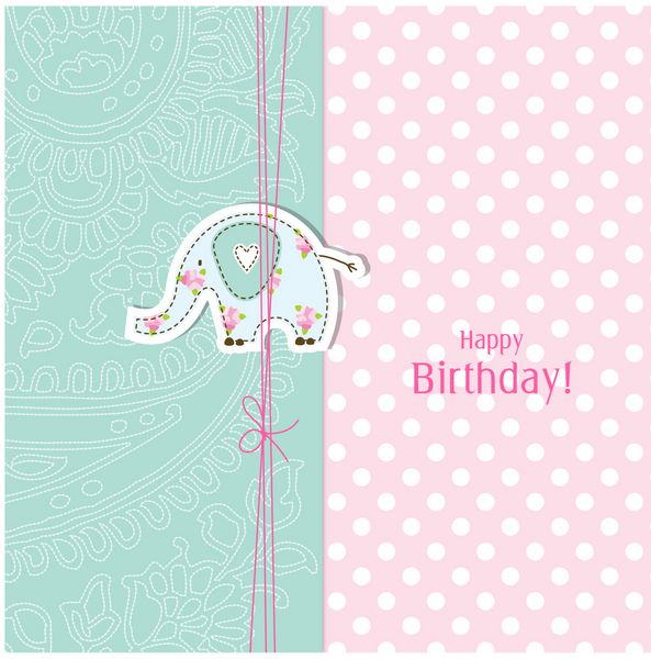 کارت تولد کارت پستال زیبا - الگوی زیبا و ساده تصویر نقاشی شده با دست - ابله برای حمام نوزاد تبریک دعوت روز مادر تولد مهمانی عروسی