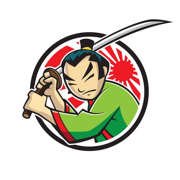 سامورایی های ژاپنی شمشیر سامورایی را تاب می دادند