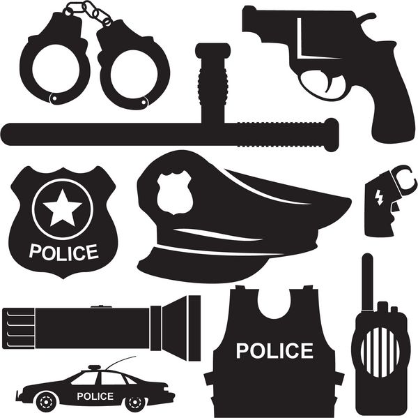عناصر وکتور تجهیزات پلیس