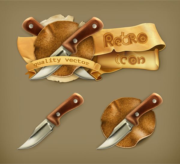 چاقو نماد رترو