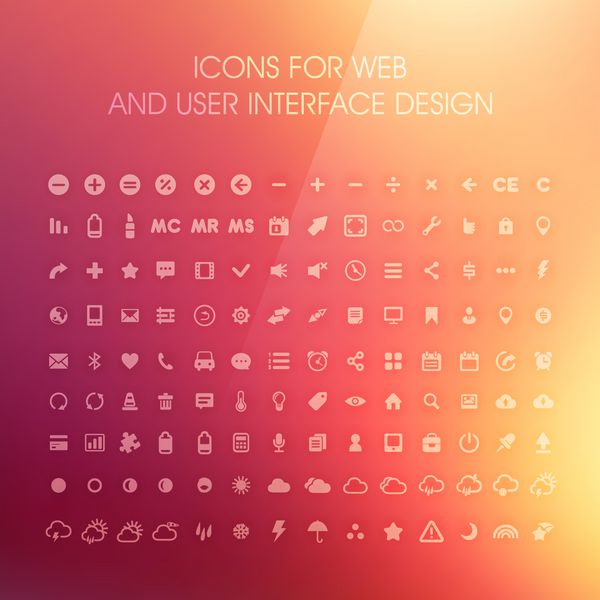 مجموعه ای از آیکون ها برای طراحی وب و رابط کاربری