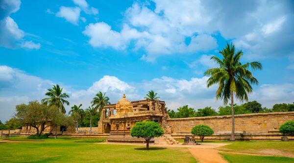 نمایی از معبد باستانی Gangaikonda Cholapuram اختصاص داده شده به شیوا Thanjavur Trichy تامیل نادو جنوب هند