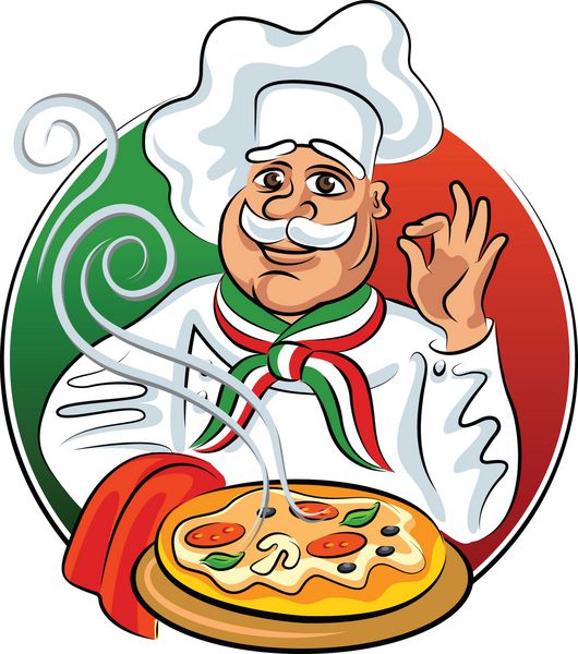 پیتزا داغ بپزید وکتور جدا شده روی پس زمینه سفید
