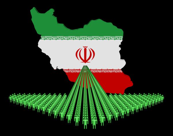 فلش مردم با تصویر پرچم ایران نقشه