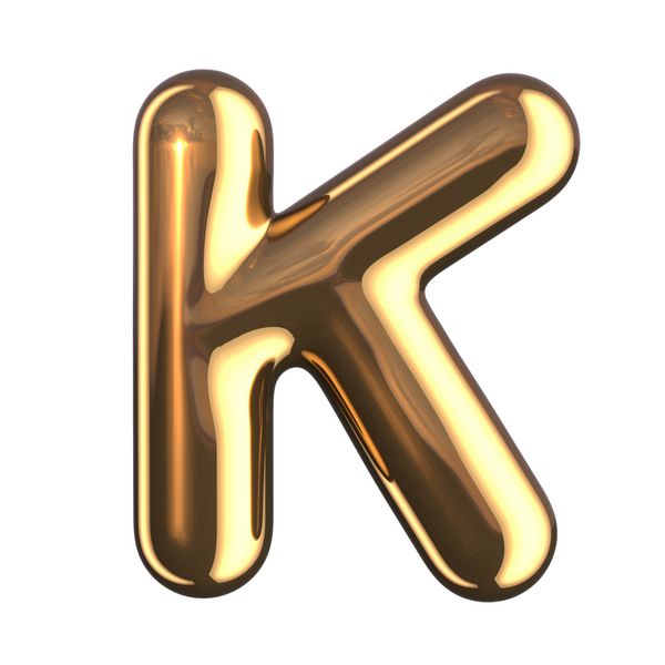 حرف K از الفبای گرد طلایی یک مسیر قطع وجود دارد