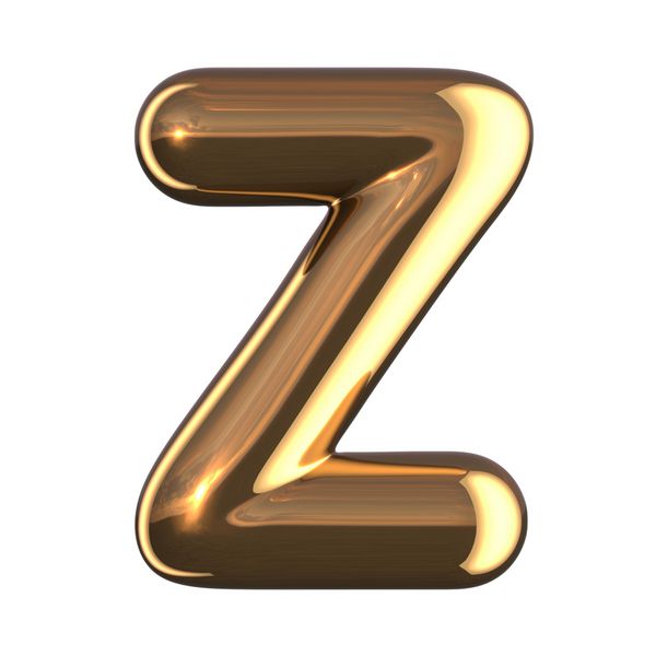 حرف Z از الفبای گرد طلایی یک مسیر قطع وجود دارد