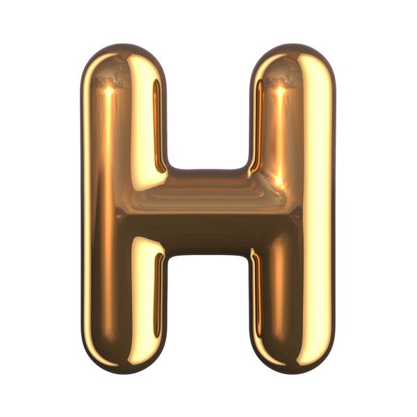 حرف H از الفبای گرد طلایی یک مسیر قطع وجود دارد