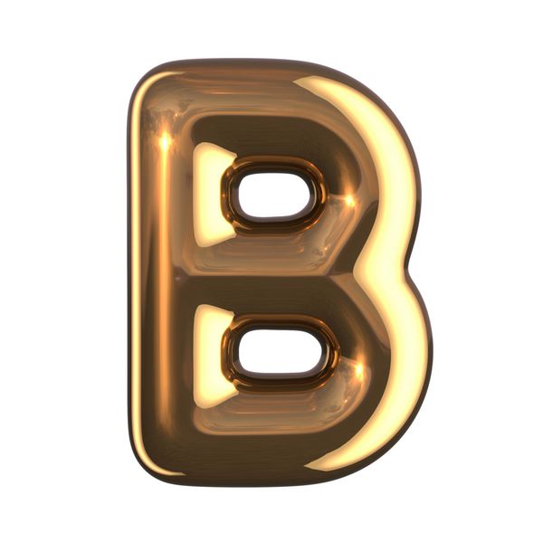 حرف B از الفبای گرد طلایی یک مسیر قطع وجود دارد