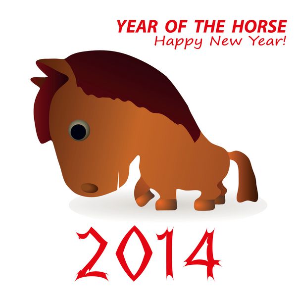 اسب خنده دار به عنوان نماد سال نو 2014