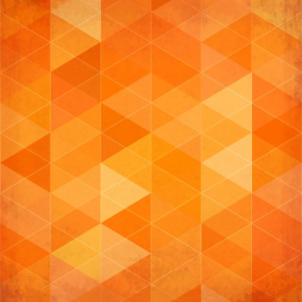 پس زمینه نارنجی وکتور قدیمی مثلث های انتزاعی