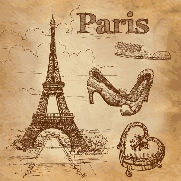 مجموعه وکتور نمادهای پاریس
