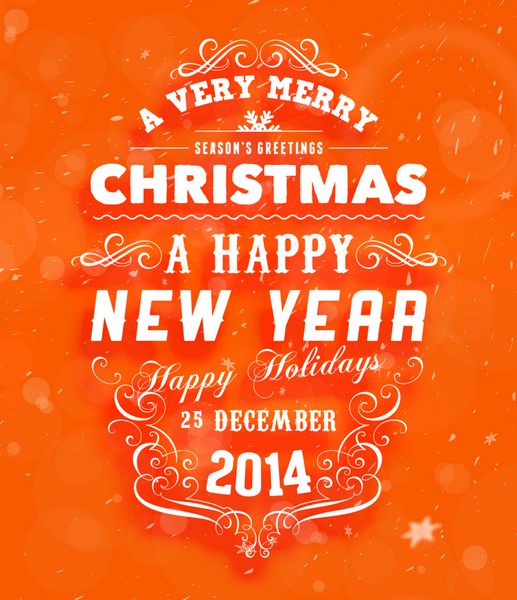 برچسب تایپوگرافی کریسمس برای طراحی تعطیلات کریسمس و سال نو وکتور خوشنویسی تزئینات