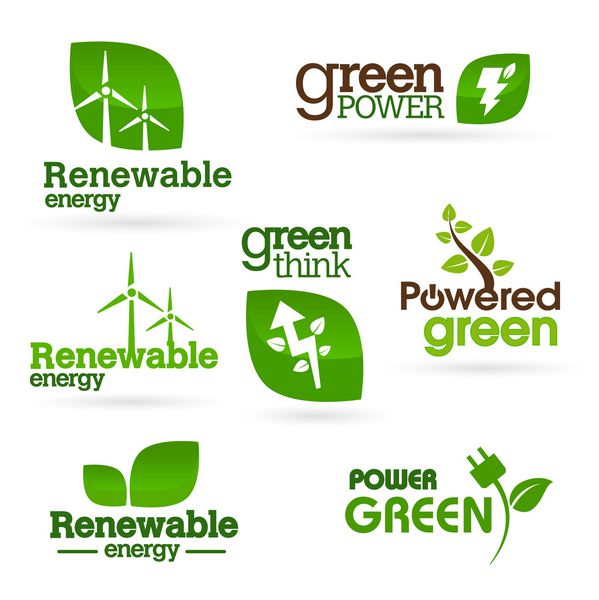 مجموعه آیکون بیو - اکولوژی - سبز - انرژی