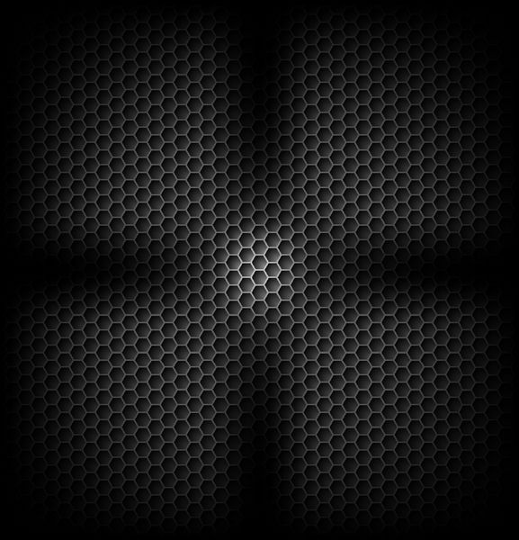 زمینه سیاه کربن با نور به شکل فن در مرکز