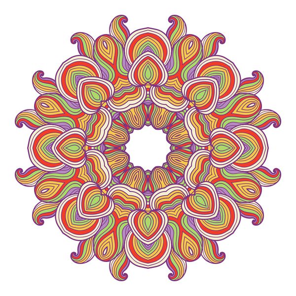 ماندالا الگوی زینتی توری قومی گل زیبا با دست کشیده شده قابل استفاده برای طراحی پارچه کاغذهای تزئینی طراحی وب گلدوزی خالکوبی و غیره