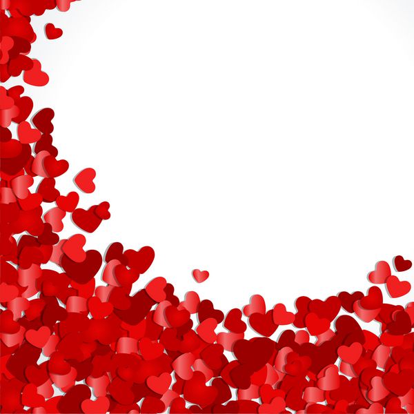 بک گراند بک گراند کانفتی قلب قرمز روز ولنتاین یا عروسی