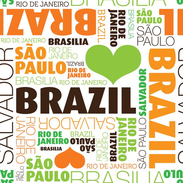 من عاشق الگوی پس‌زمینه تایپوگرافی بدون درز سائوپائولو برزیل در وکتور هستم