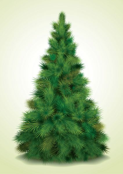 درخت کریسمس وکتور واقعی