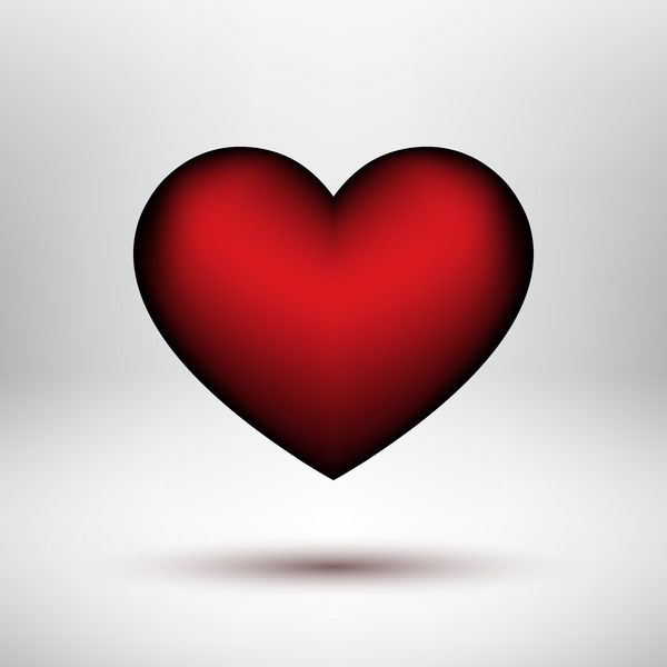 قلب قرمز روز ولنتاین 14 فوریه با پس زمینه روشن و سایه برای وب سایت ها رابط های کاربری ui و برنامه ها برنامه ها وکتور