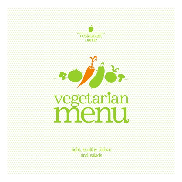 قالب طراحی کارت منوی گیاهخواری رستوران