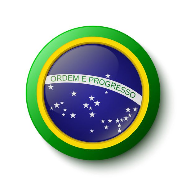 دکمه پرچم برزیل وکتور